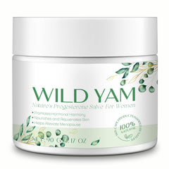 Xaarty Wild Yam Cream bottle on display, highlighting natural ingredients and hormone-support potential.