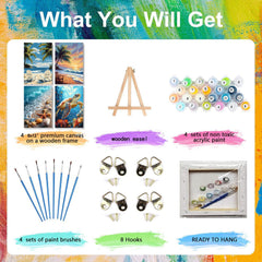 xackcme 8x12-inch canvas ready-to-hang frame enhances quick wall decoration.