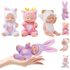 Xadothat 4-piece mini baby dolls with animal outfits for imaginative pretend play