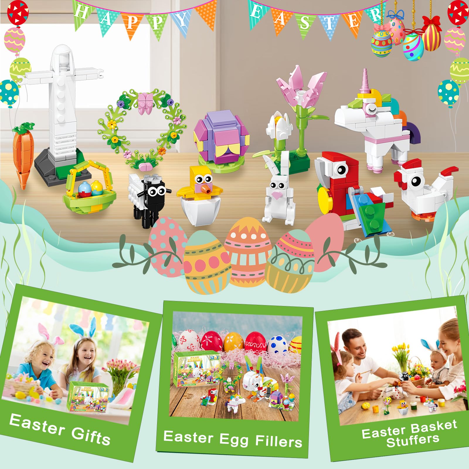 Xalvitra Easter party favors pack with easy-to-follow assembly instructions