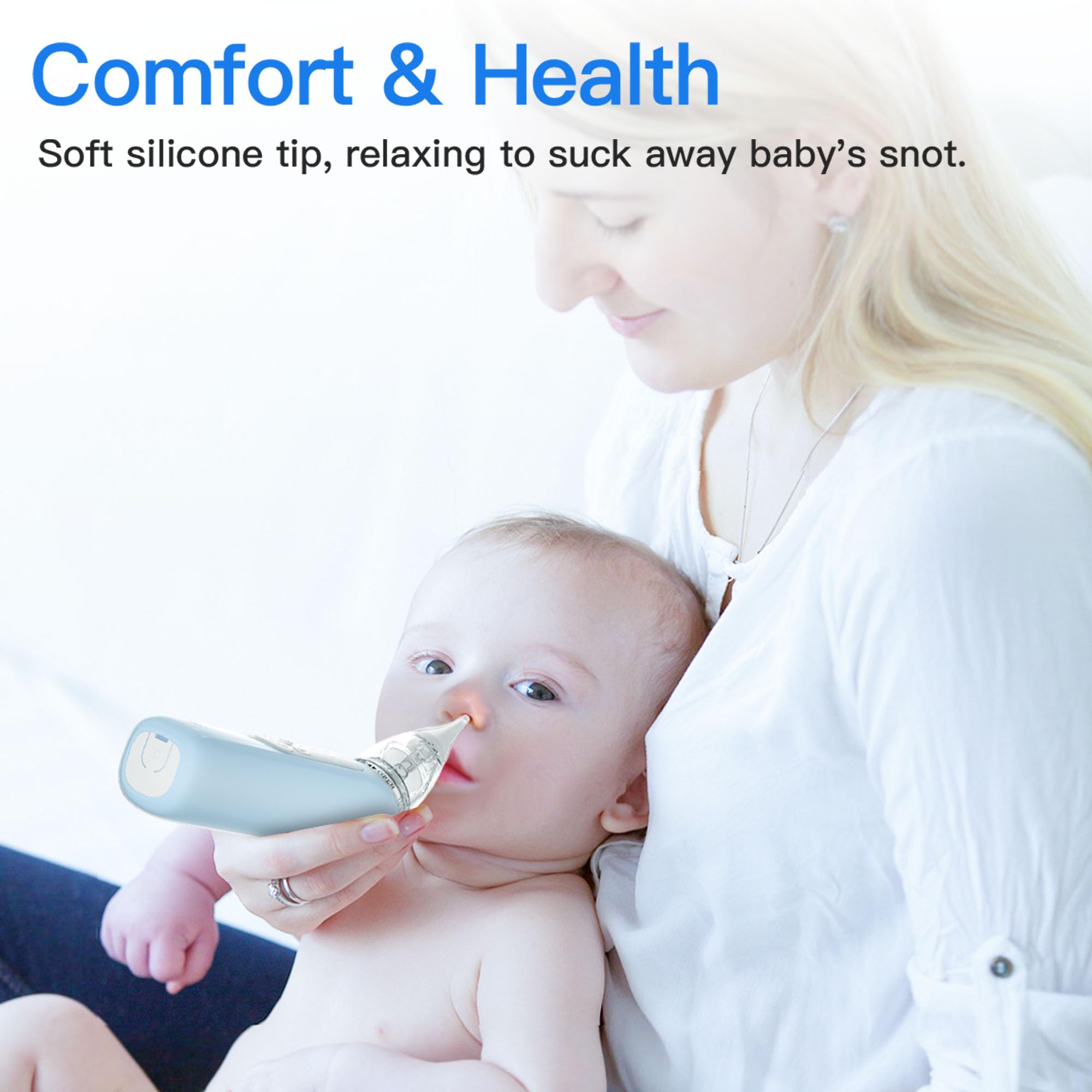 X-Bosak soft silicone tips protect newborn noses during use