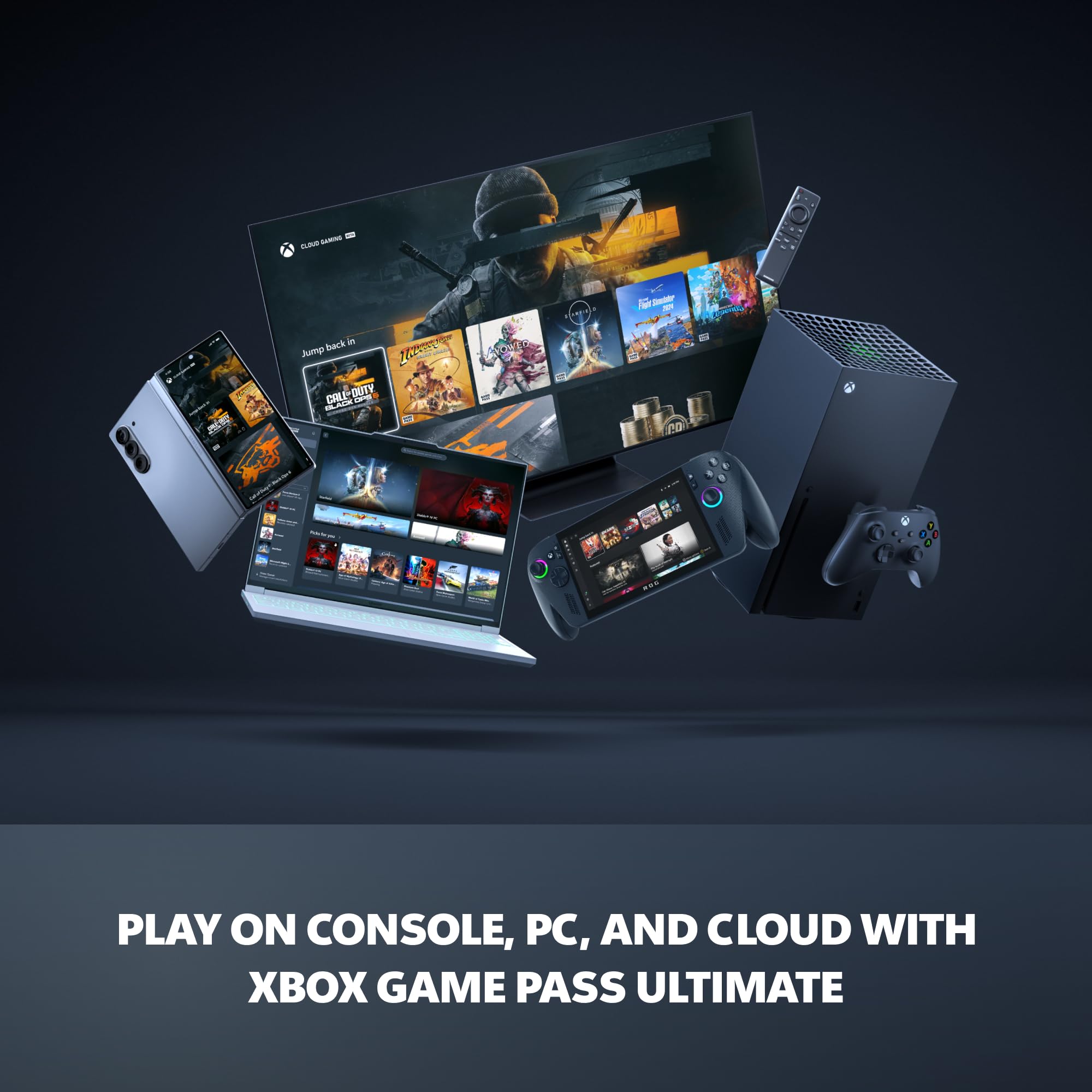 Xbox Series S Game Pass Ultimate access offers a large library (subscription sold separately).