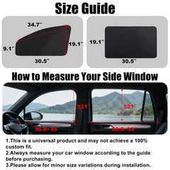 XCBYT rear window shades with magnets ensuring a private backseat space
