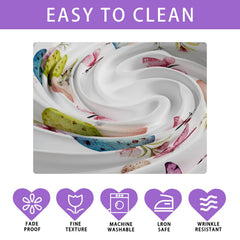 XCHI 60x84 inch tablecloth fits most tables and stays in place.