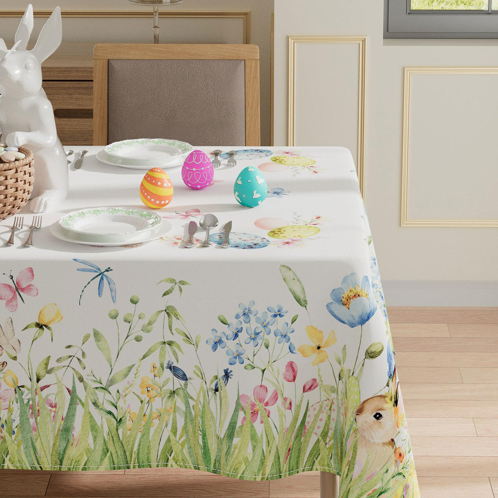 XCHI Easter butterfly rabbits watercolor detail enhances decor.