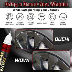 Xdotoar flat black touch up brush ideal for larger wheel scratches on metal.