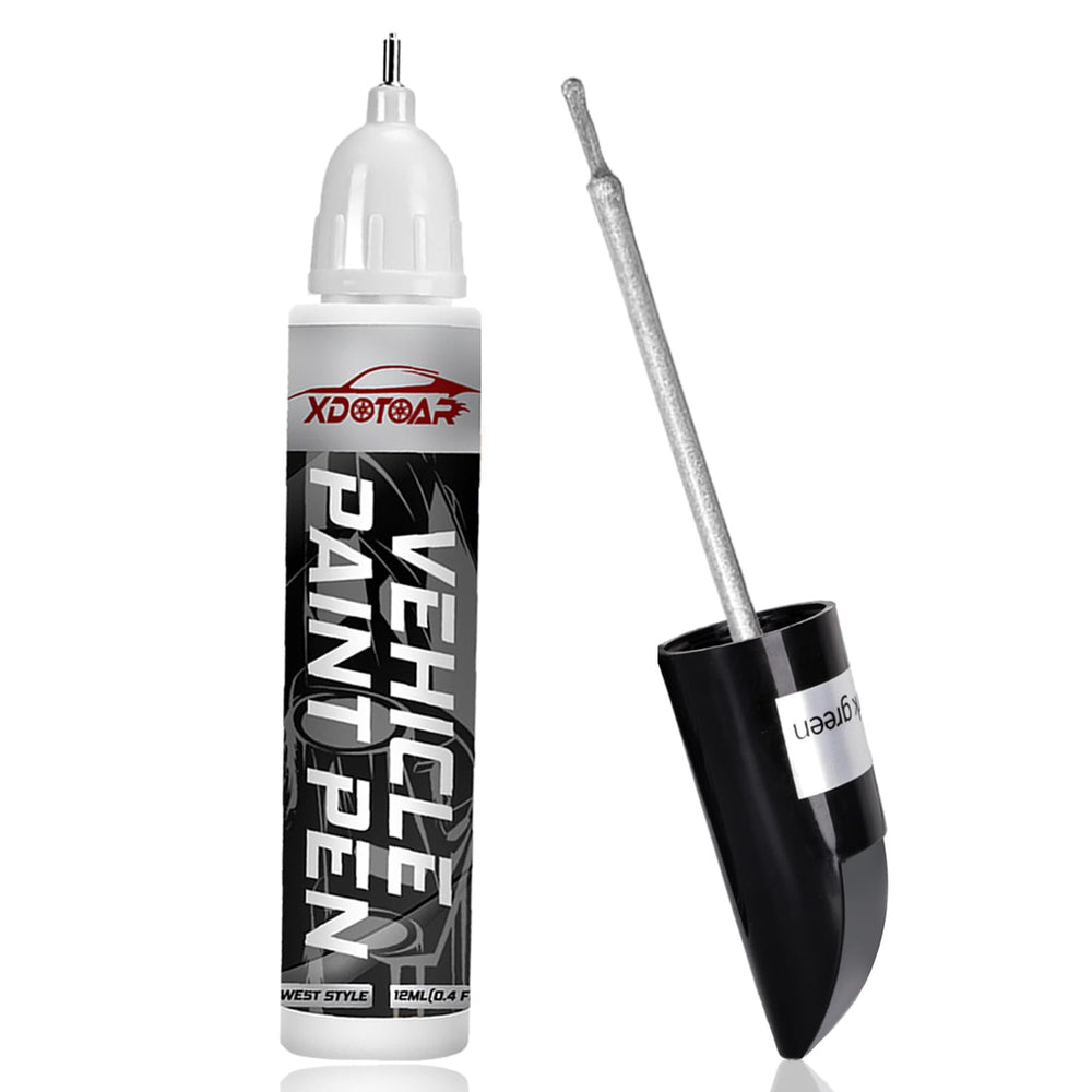 XDOTOAR Silver Touch Up Paint bottle cap close-up for precise chip repair