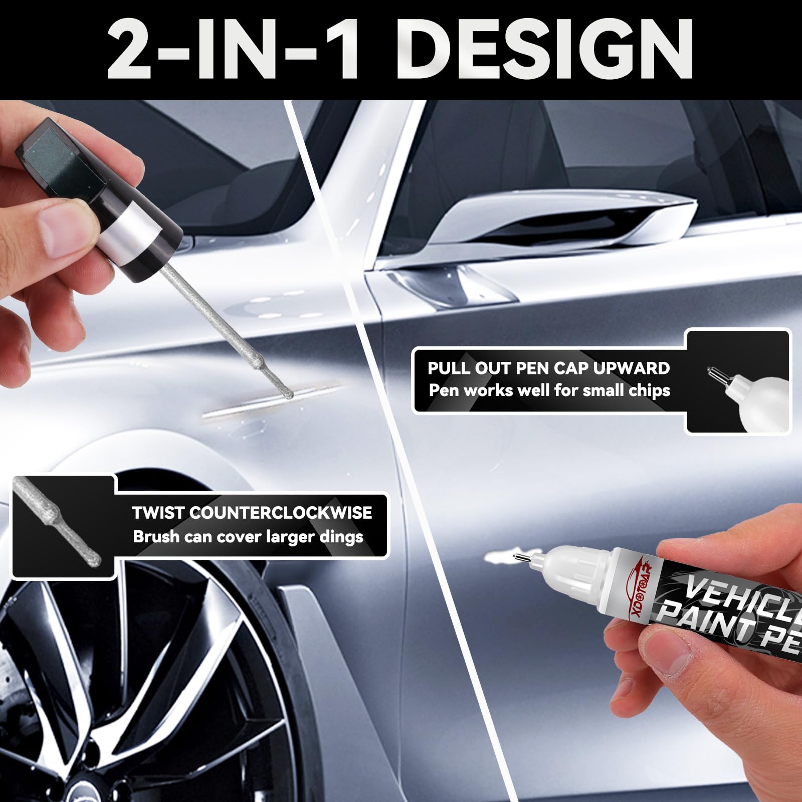 XDOTOAR Silver Touch Up Paint one-direction application demonstrated
