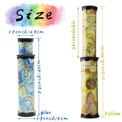 Xeehwb blue kaleidoscope with rotating visuals stimulates imagination