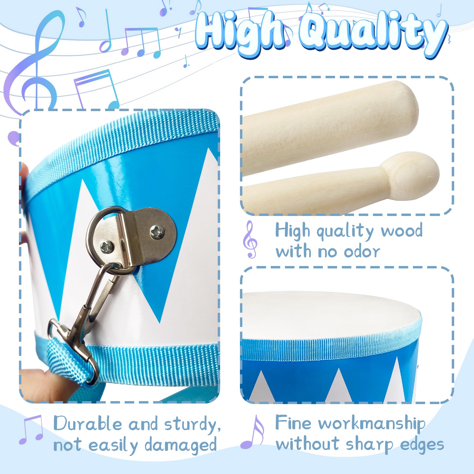 Xeehwb Kids Drum Set drumsticks pair for interactive music fun