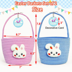 XENTUMI Easter basket with sturdy handle for easy carrying