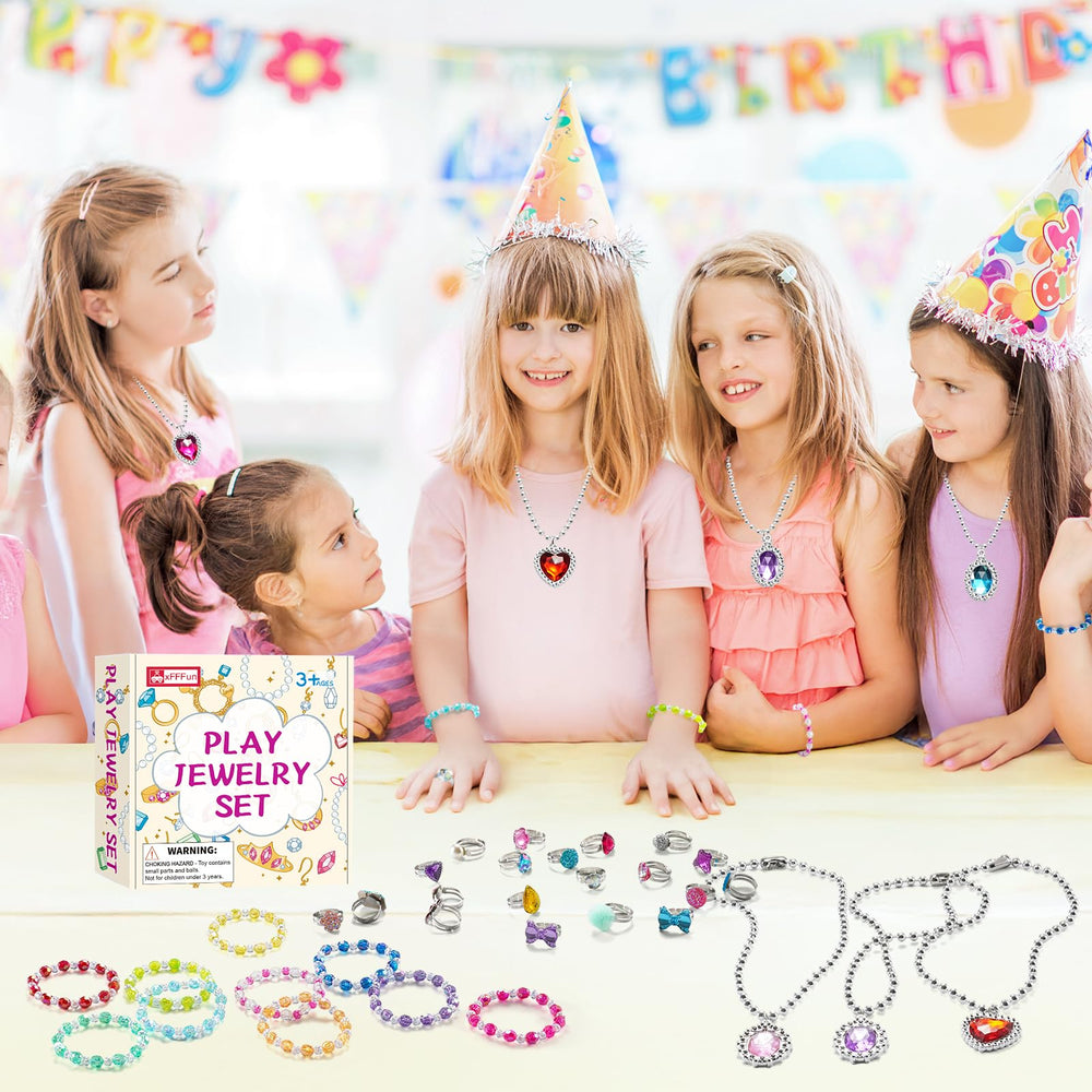 XFFFun dress-up jewelry sparks imagination and imaginative role-play sessions.