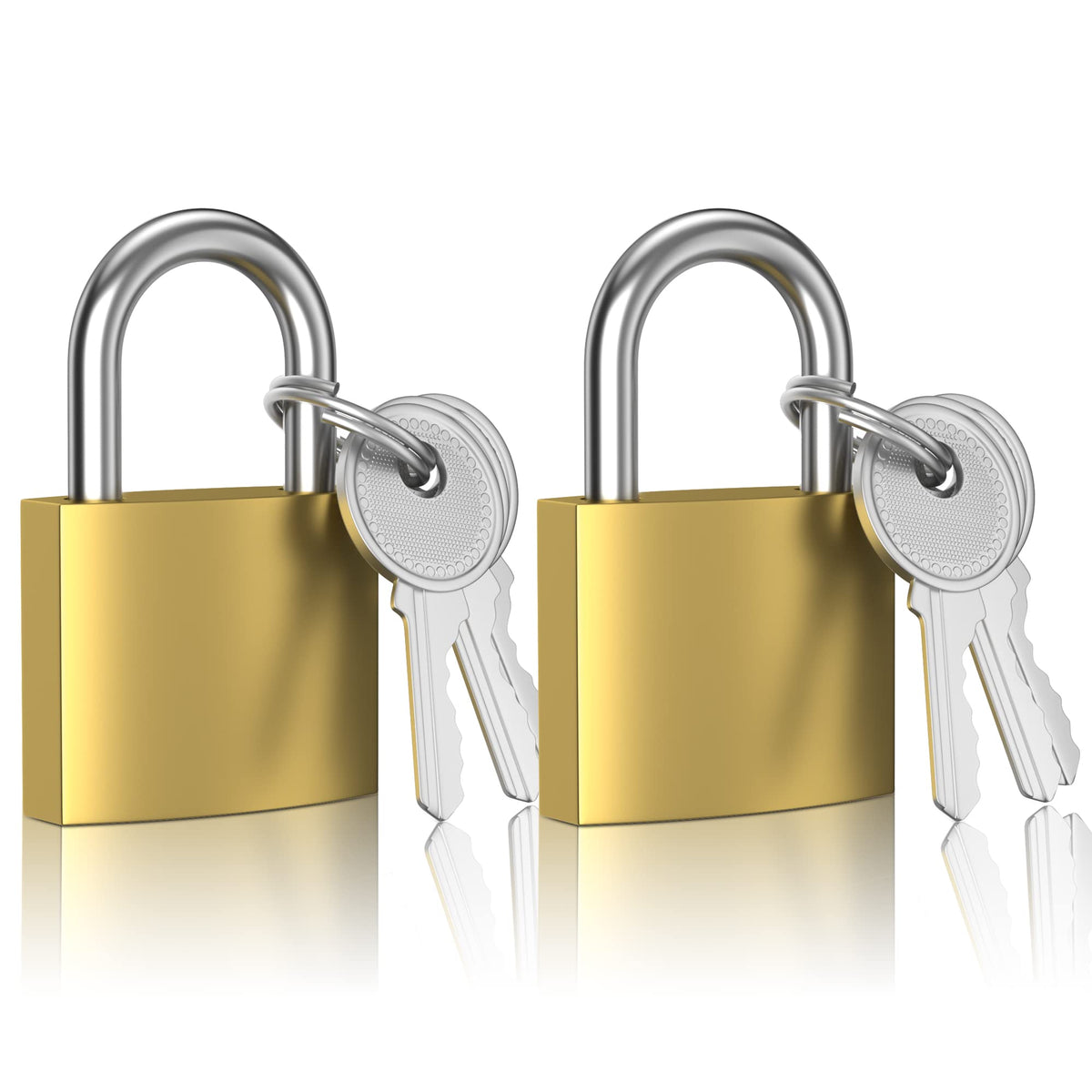 XFJSAK 32mm gold padlock, compact design for secure travel