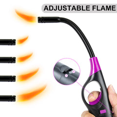 Xfunneer long-wand lighters with two straight and two flexible wands for angled lighting.