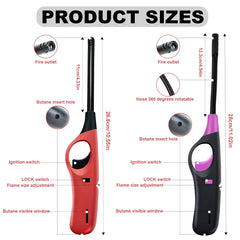 Xfunneer lighter safety lock prevents accidental ignition during use.
