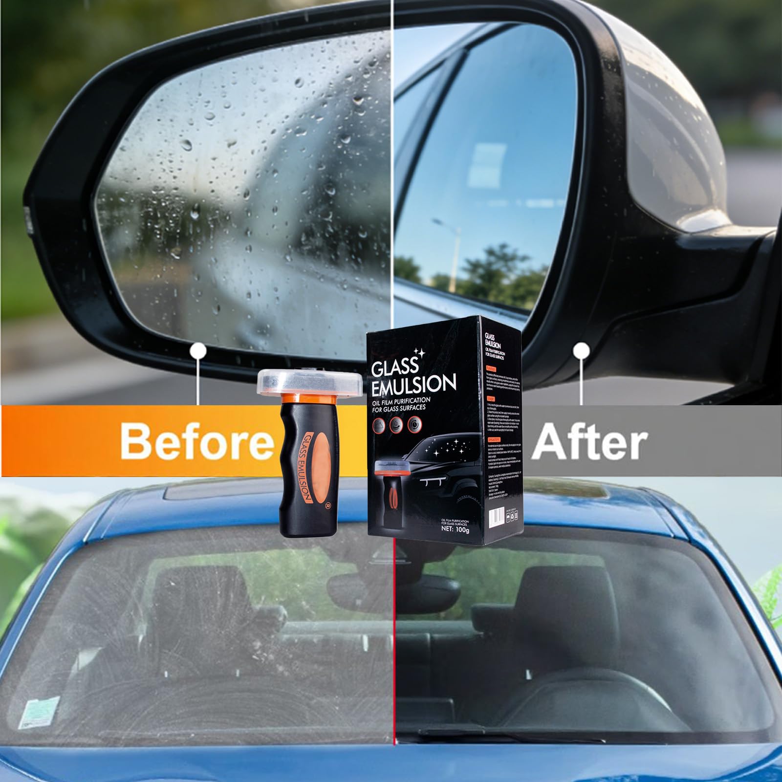 XFYVIKR Glass Guard cleaning board enables uniform application.