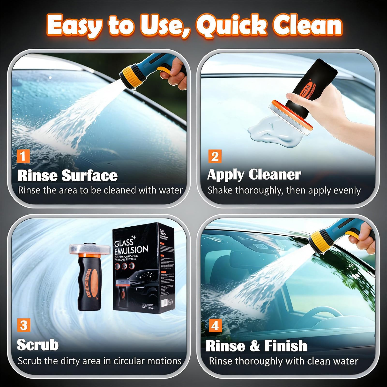 XFYVIKR Glass Guard removes oil film and smudges effectively.