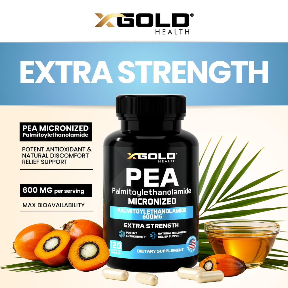 X Gold Health made-in-USA label on bottle highlights quality manufacturing