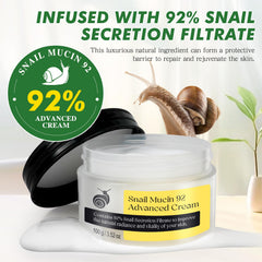xiamofuzhou snail mucin 92 percent cream texture close-up—fast absorption