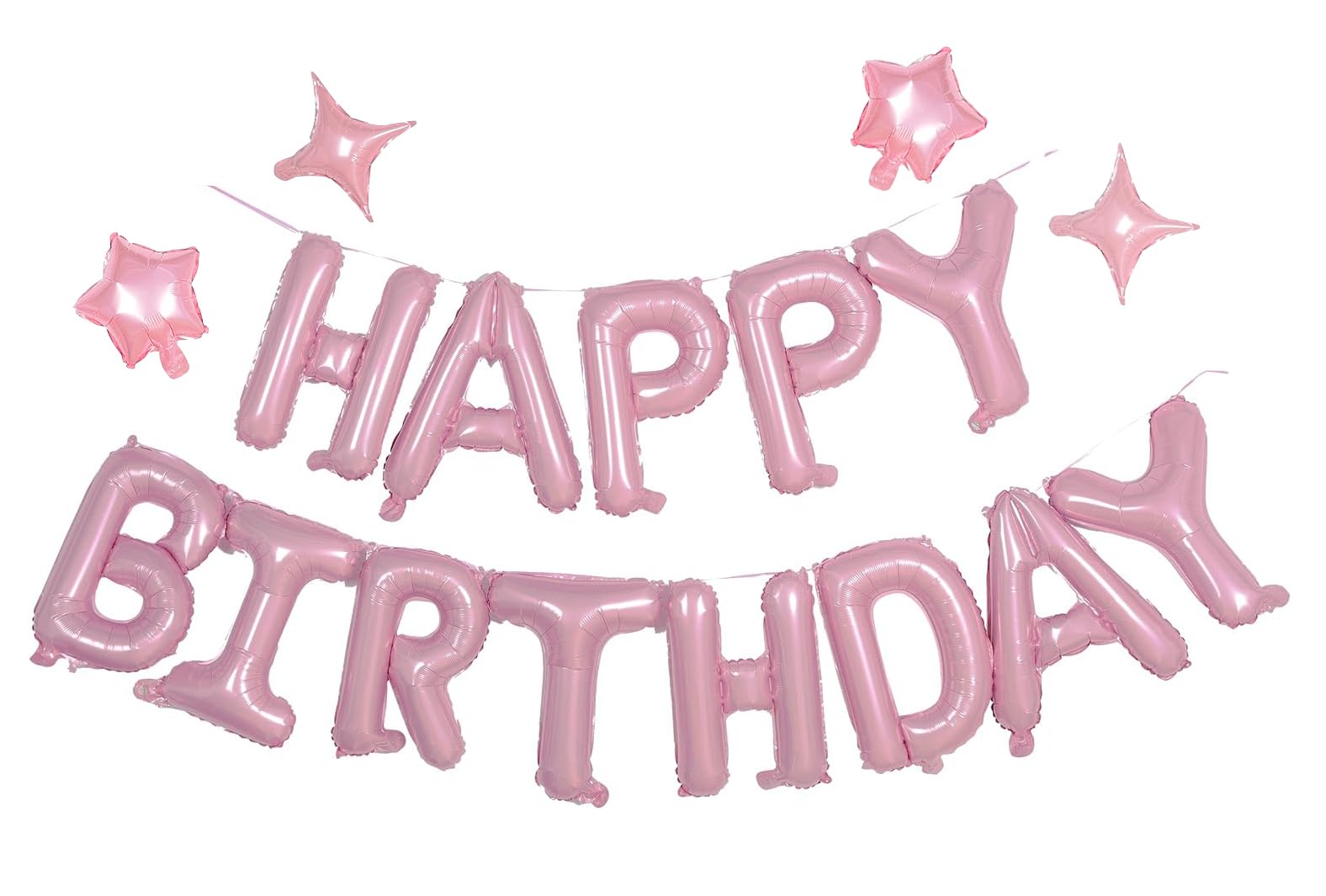 xiangsushijie birthday banner set with ribbons and straw, easy hang and inflate