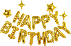 xiangsushijie gold Happy Birthday banner 16-inch for standout wall or ceiling decor.