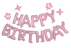 xiangsushijie pink happy birthday foil balloon, 16in, adds a vibrant focal point to celebrations