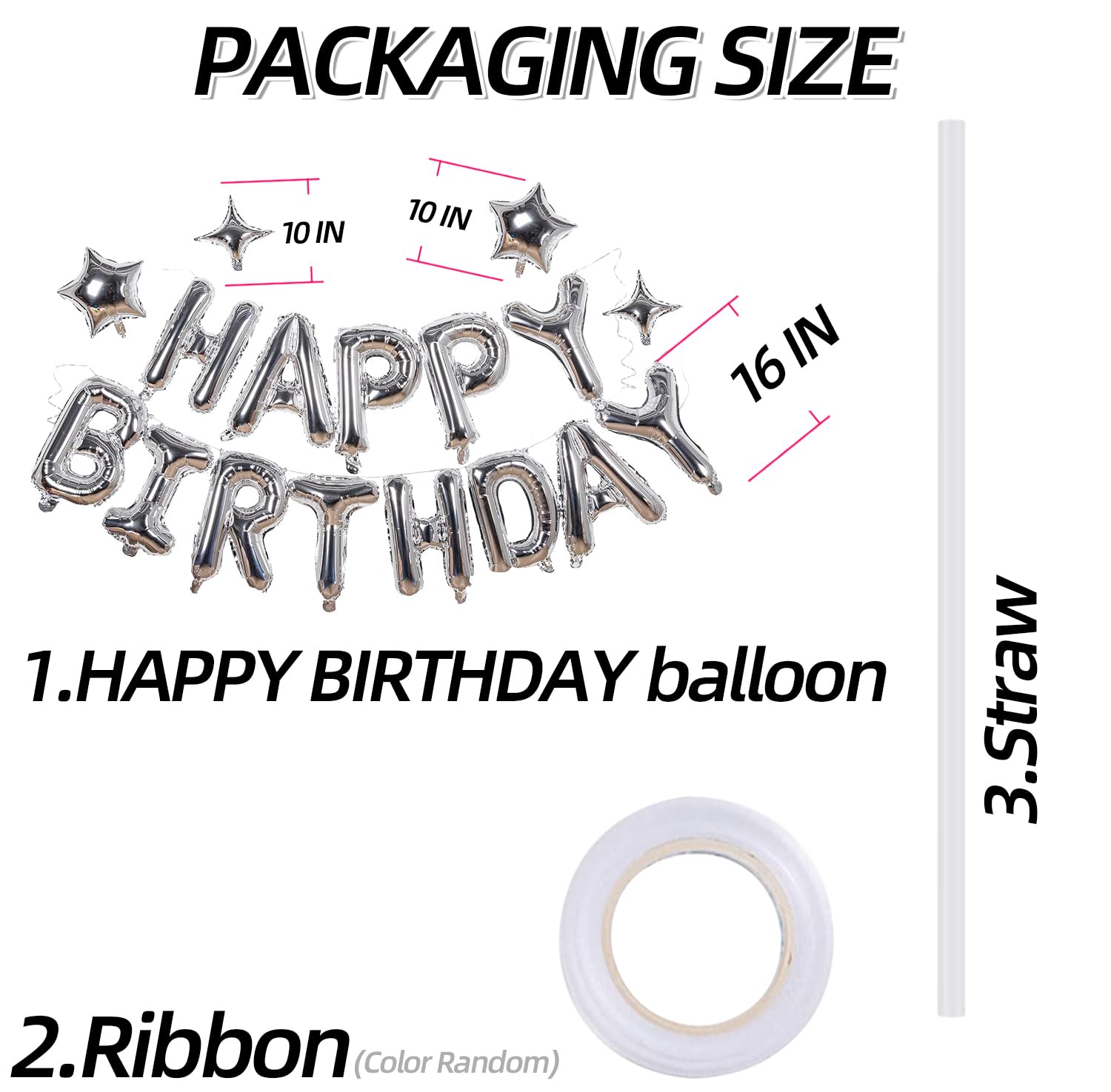 Xiangsushijie silver 10in four-point star balloons offer metallic shine.
