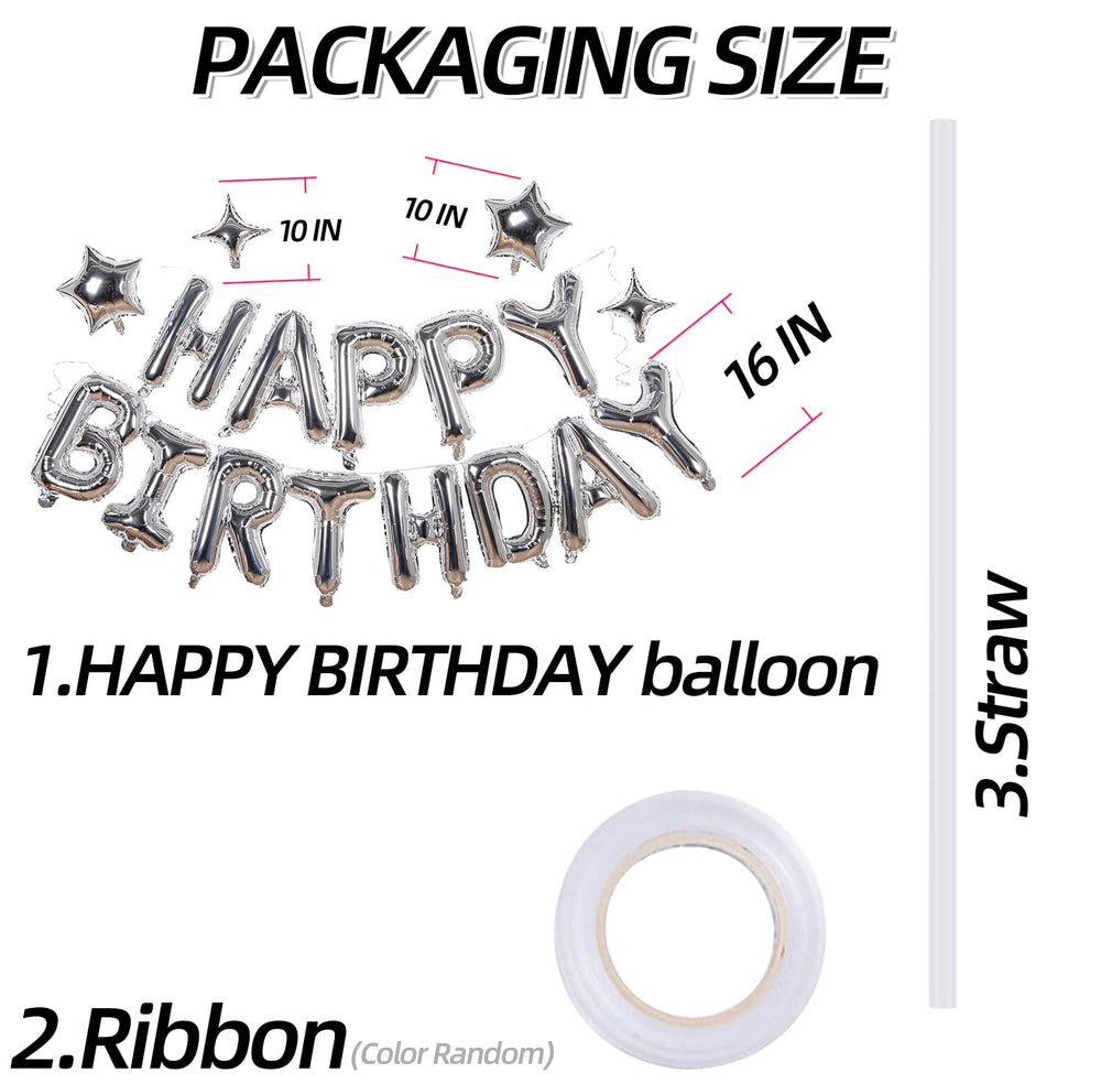 Xiangsushijie silver 10in four-point star balloons offer metallic shine.