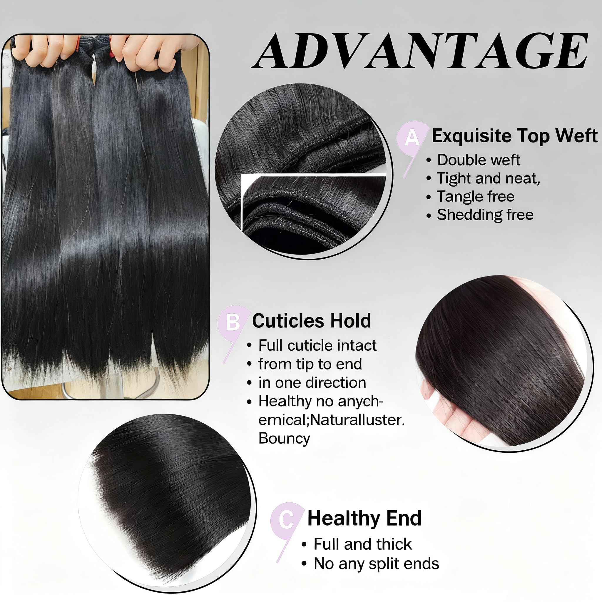 XIANYUN 12A bundles 20in straight offer silky texture and versatile styling possibilities.