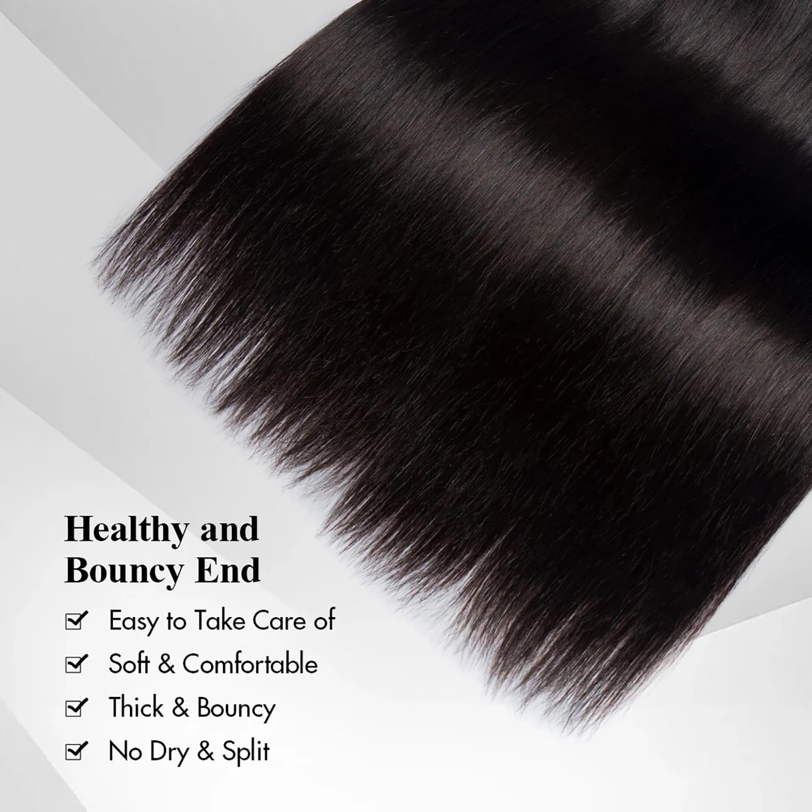 XIANYUN straight bundles on model demonstrate natural shine and movement.