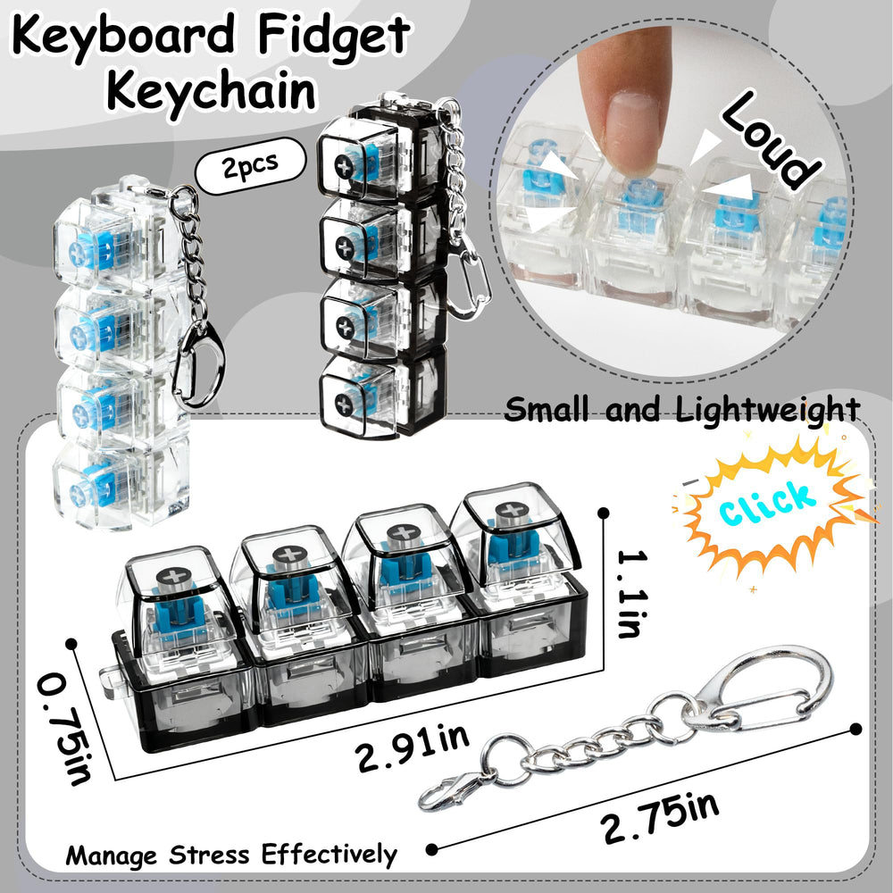 XiawaLangzhuo keyboard fidget clicker close-up shows crisp tactile feedback for concentration