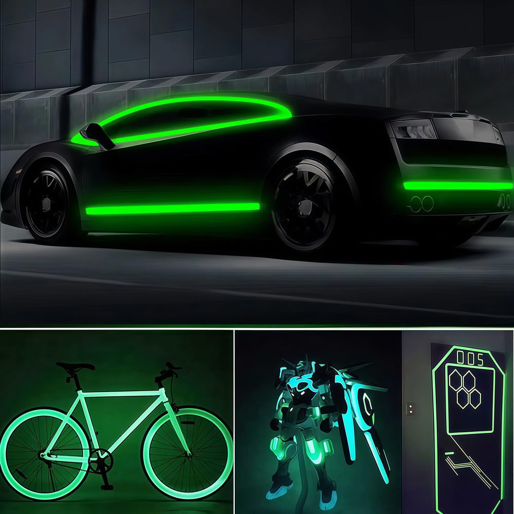XIAXIATECH Glow Tape on bikes and cars for enhanced signaling