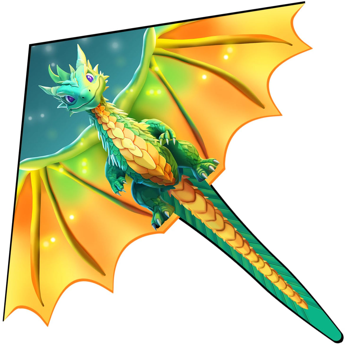 Xida Dragon Kite with 210T ripstop fabric for durable, easy setup.