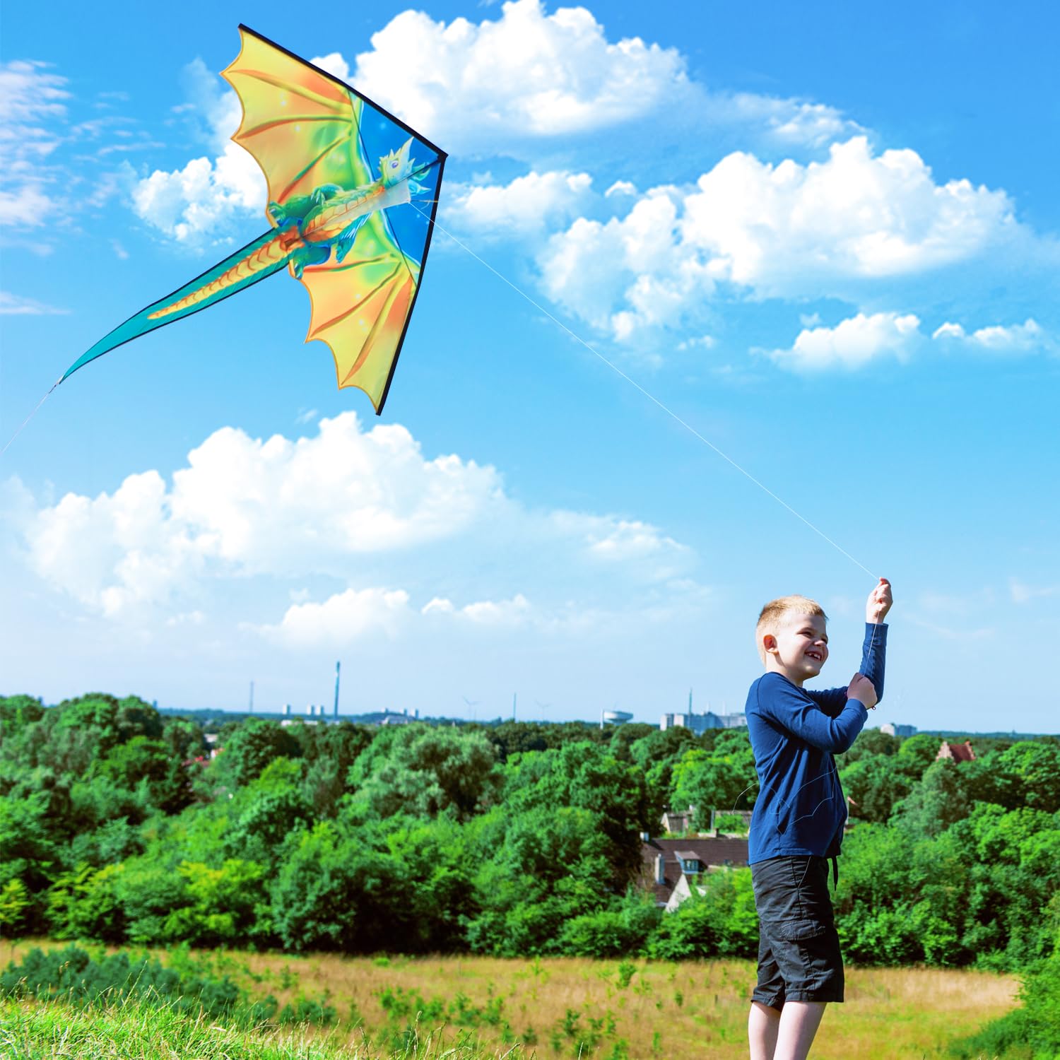 Xida Dragon Kite is portable and lightweight for travel to the beach or park.