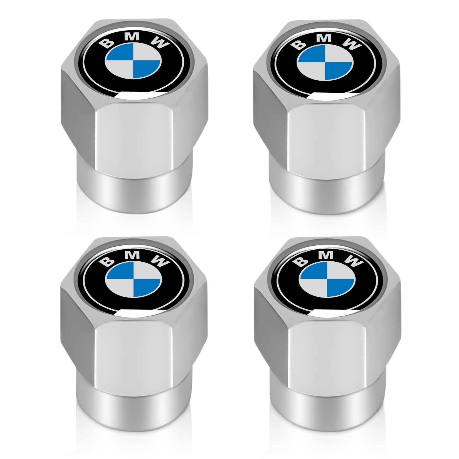 XIGRALUCK tire valve cap with BMW metal cover adds stylish protection.