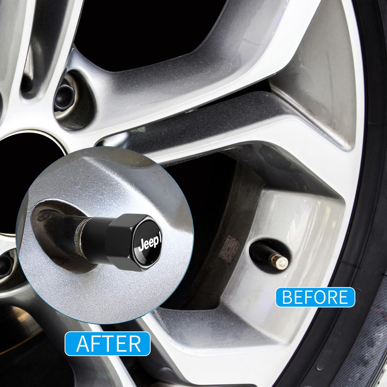 XIGRALUCK valve cap shows rubber O-ring for airtight seal and debris protection.