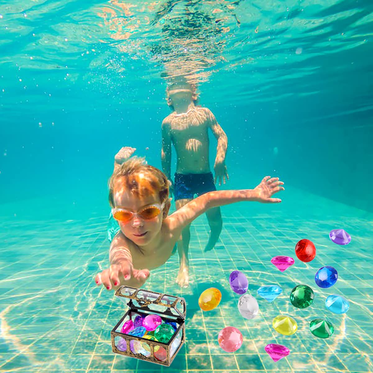 XIJUAN diving gem pink diamond for pool party decorations