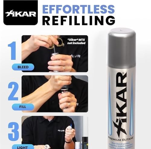 Xikar Purofine nozzle dispensing allows smooth, controlled fueling