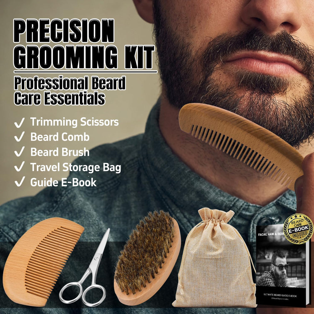 XIKEZAN beard comb detangles and shapes the beard.