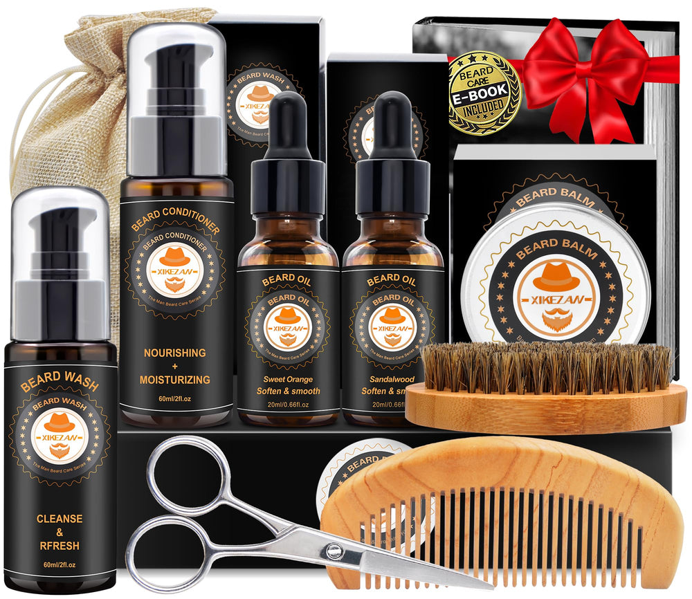 XIKEZAN travel bag and e-book for on‑the-go grooming guidance.
