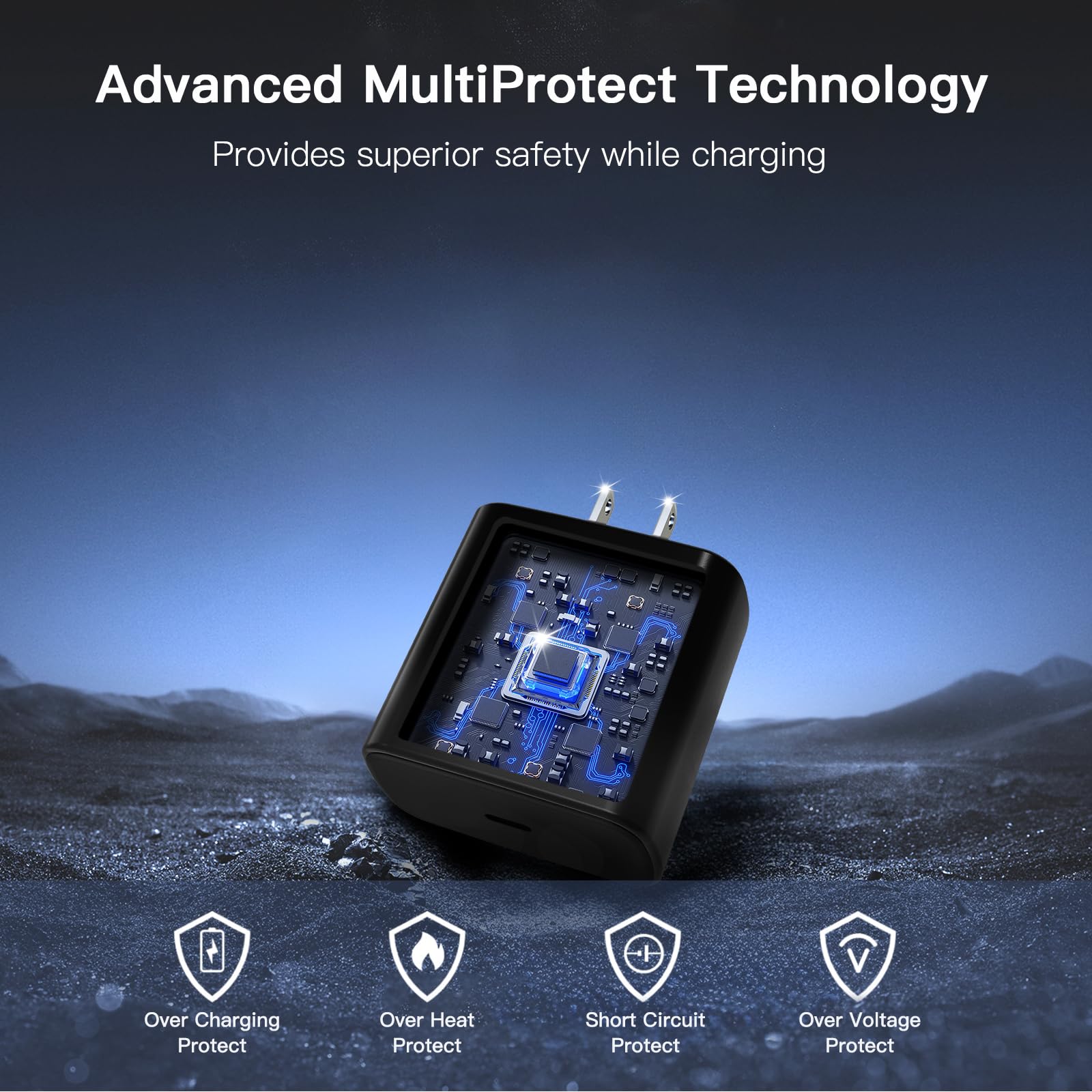 Ximytec Multi-Protect safety system visible for safe overnight charging.