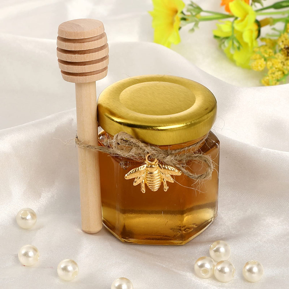 XING-RUIYANG baby shower favors: hexagon honey jars ready to gift