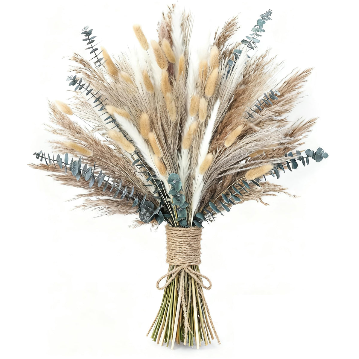 xin's convey 120pcs dried pampas grass bouquet for elegant table decor