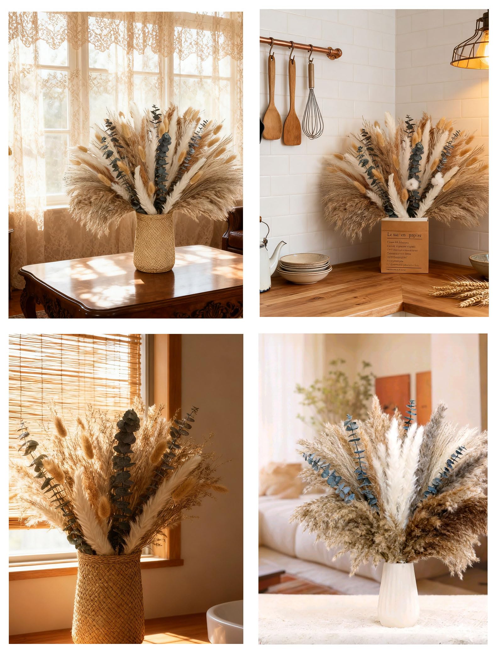 xin's convey pampas bouquet suited for rustic boho wedding centerpieces