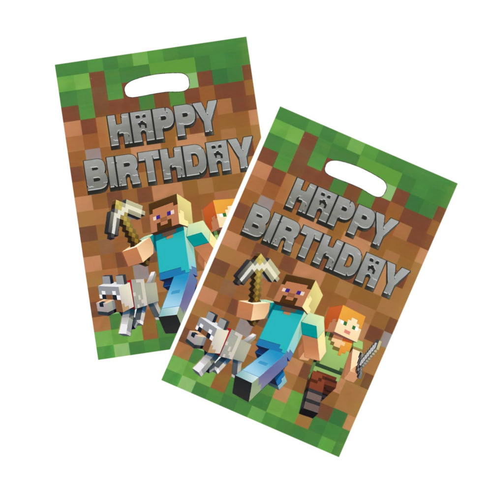 Xioose Minecraft-design bags feature popular character motifs for kids' themed events.