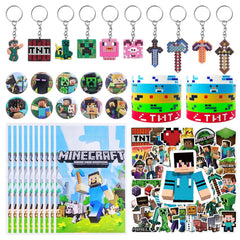 Xioose Pixel Style 90pcs party favors set for kids' celebration, colorful and fun.