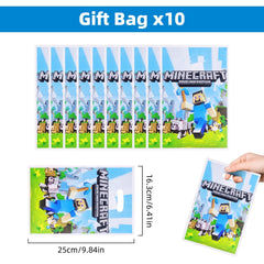 Xioose Pixel Style 10 gift bags, premium paper, ready for favors.