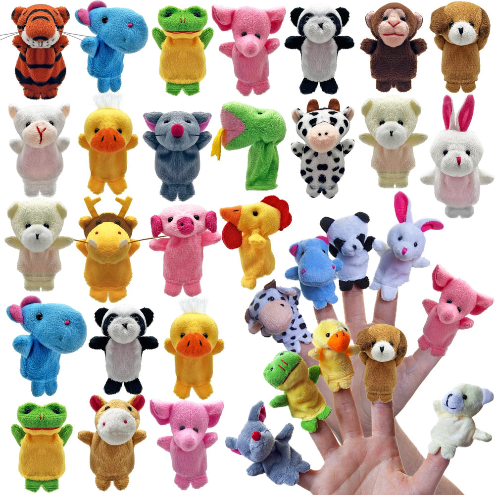 XIPEGPA finger puppet set with fluffy fabric for engaging storytelling.