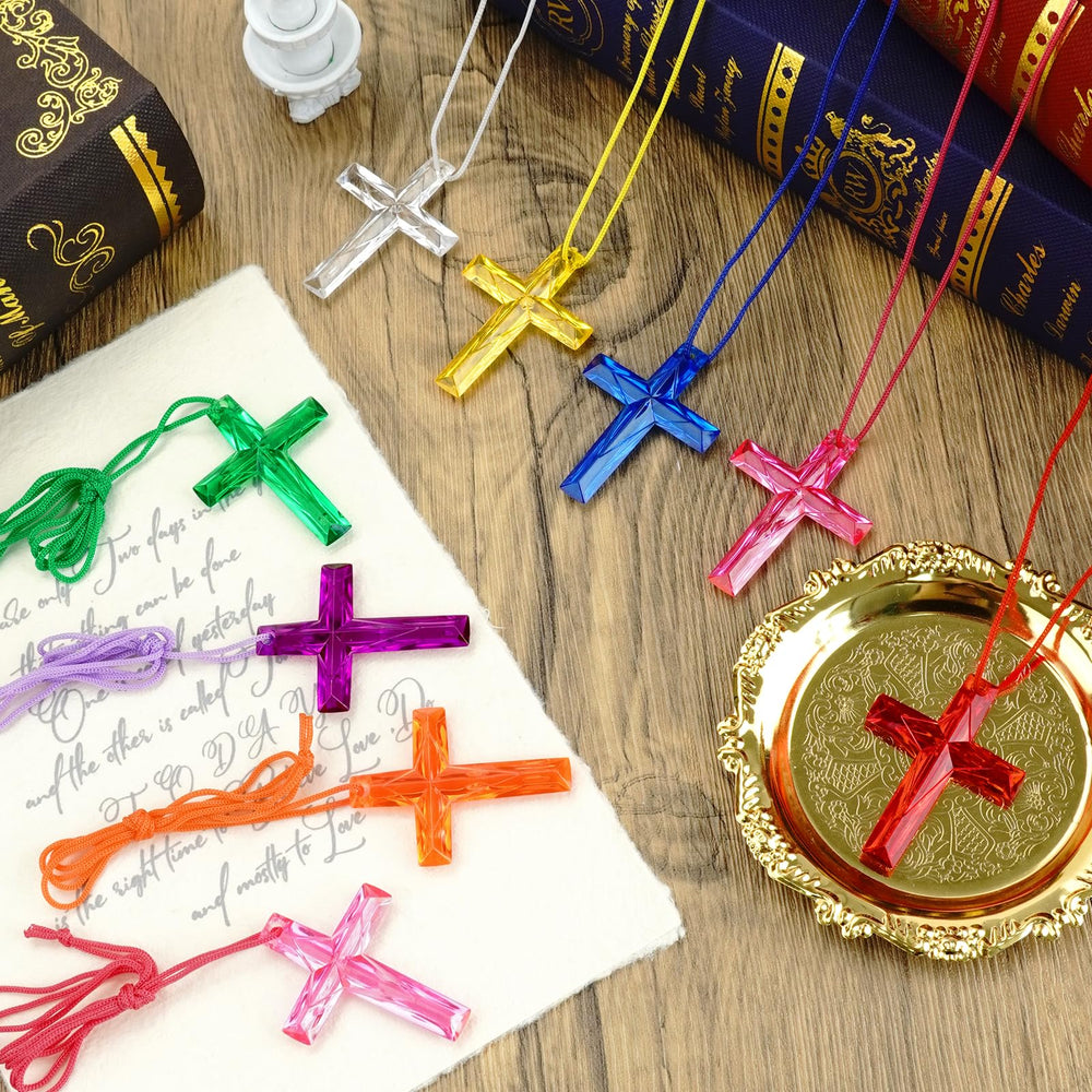 XIPENGKEJI cross necklaces worn by kids, showcasing comfortable design.