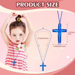 XIPENGKEJI crystal cross pendant closeup highlighting smooth finish.